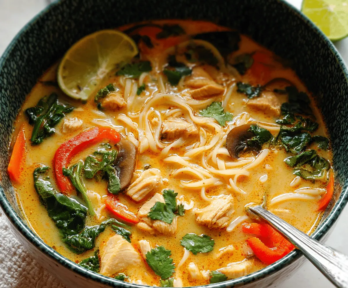 Thai chicken noodle soup