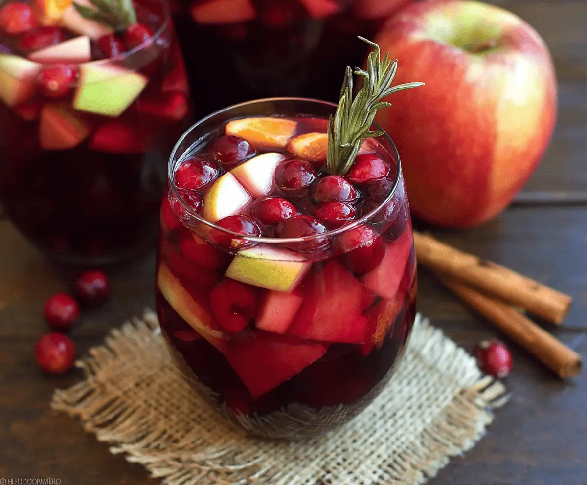 Cozy Cranberry Apple Sangria Recipe for Fall Parties