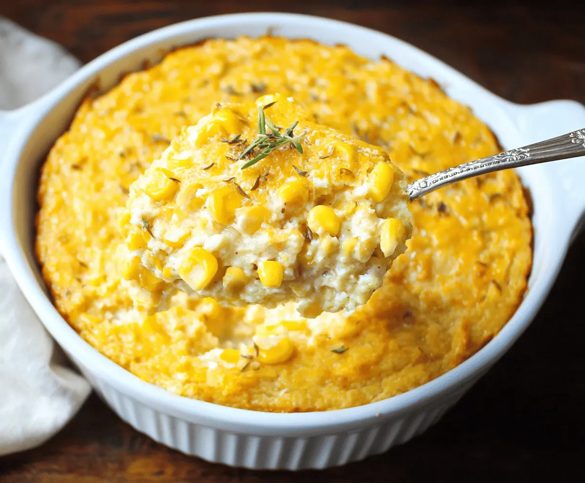 Easy Creamy Corn Casserole Recipe for Thanksgiving Sides
