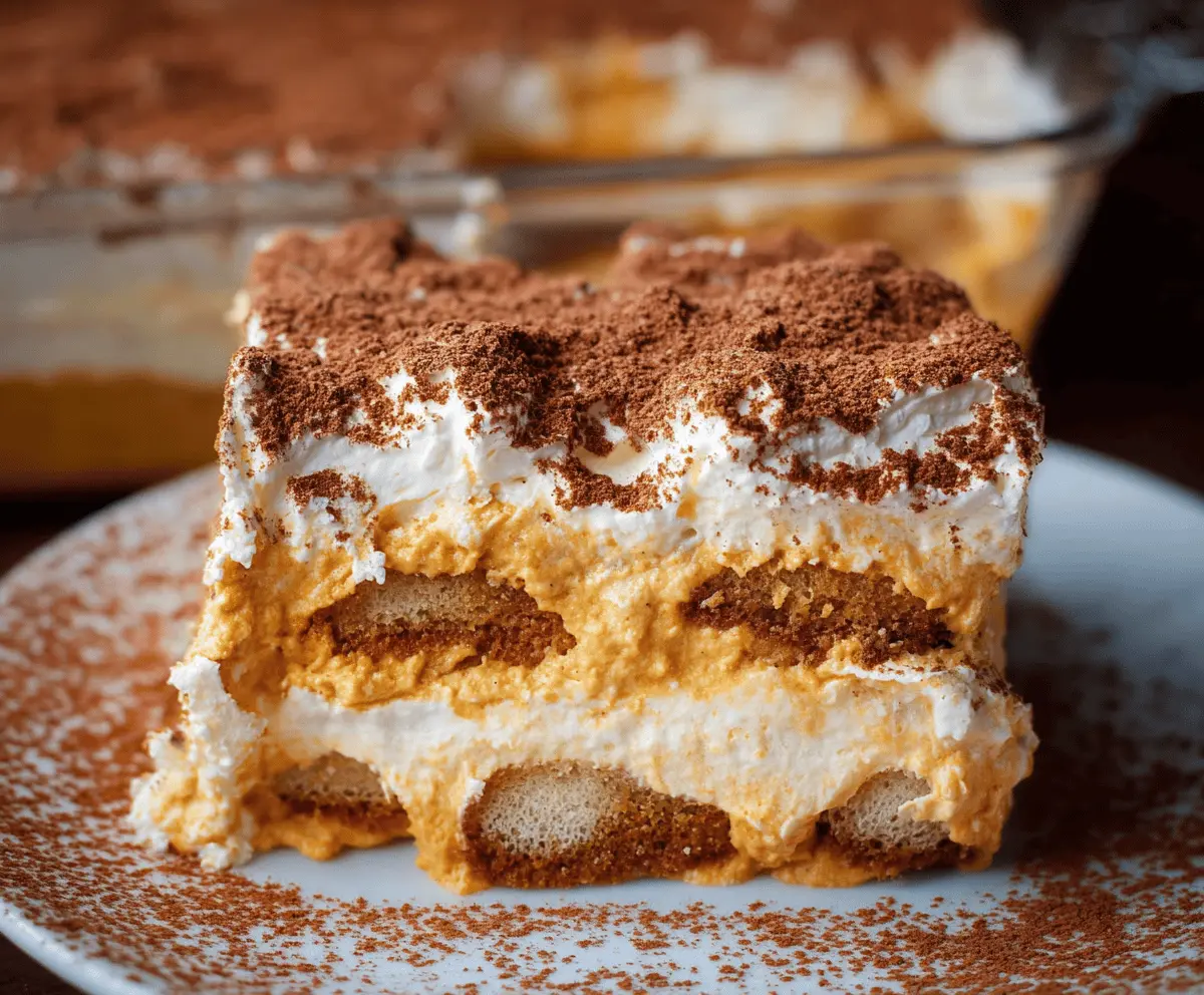 Creamy Pumpkin Spice Tiramisu Recipe - Easy Fall Dessert