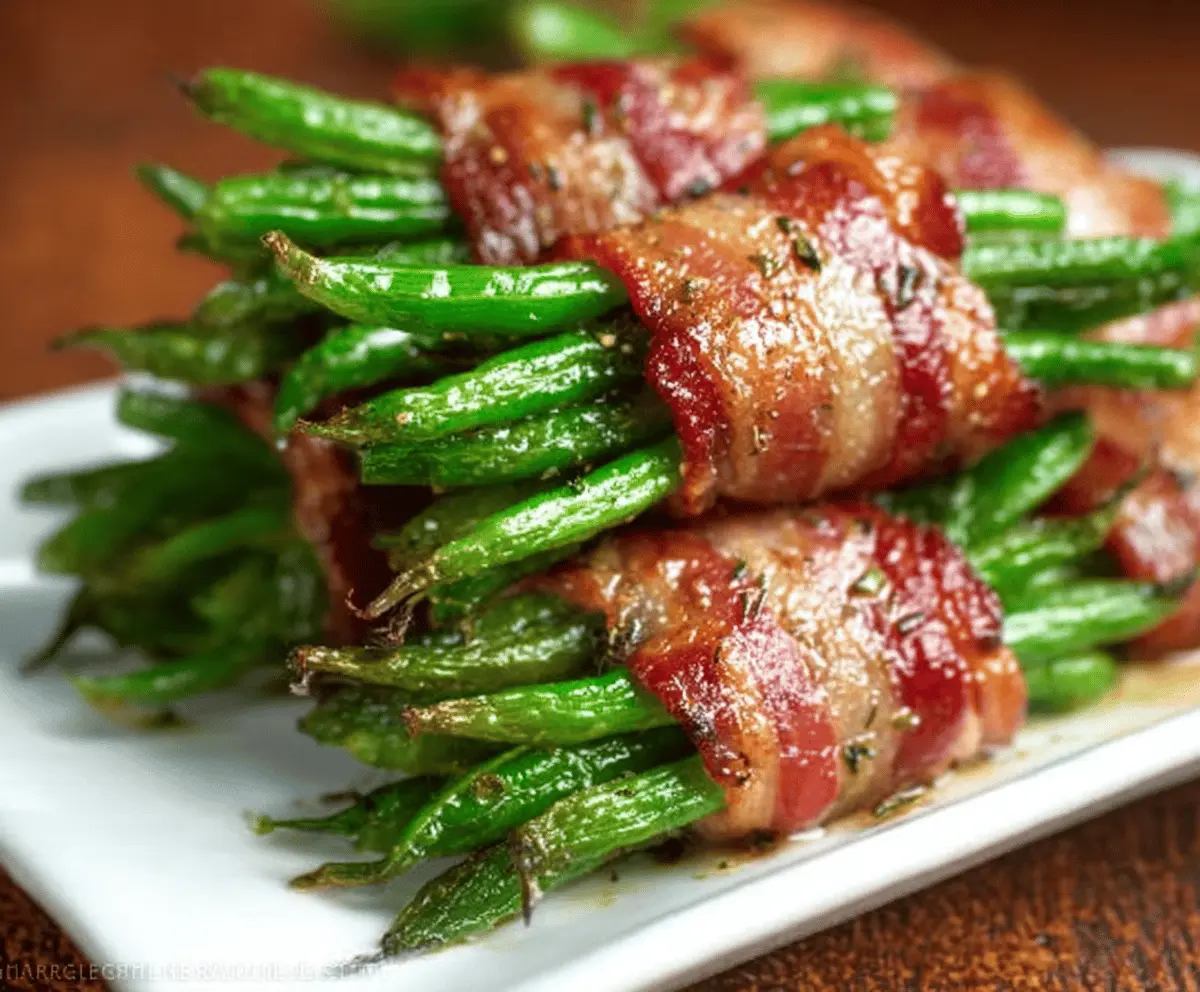 Easy Bacon-Wrapped Green Bean Bundles
