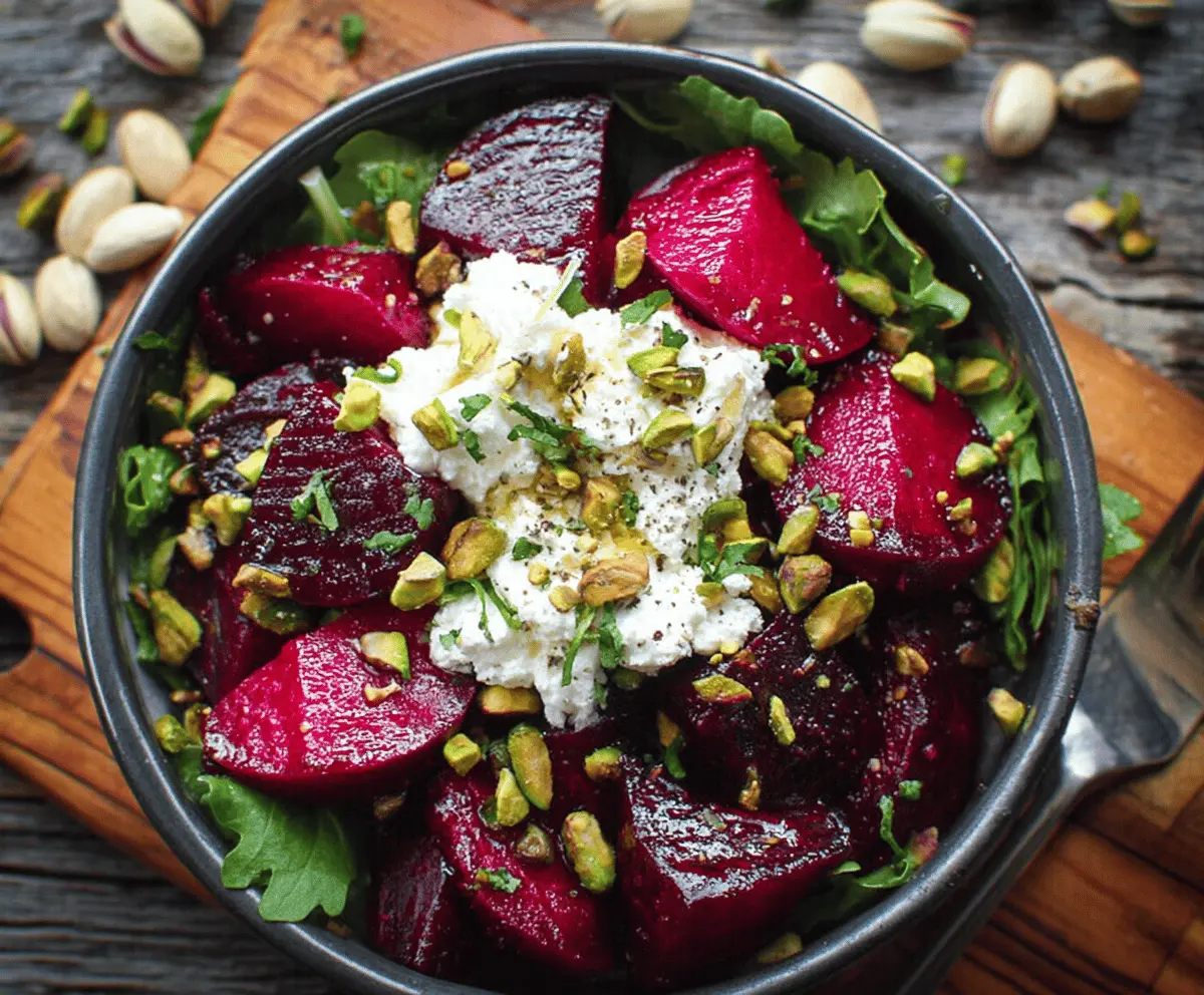 Easy Beet Feta Pistachio Salad