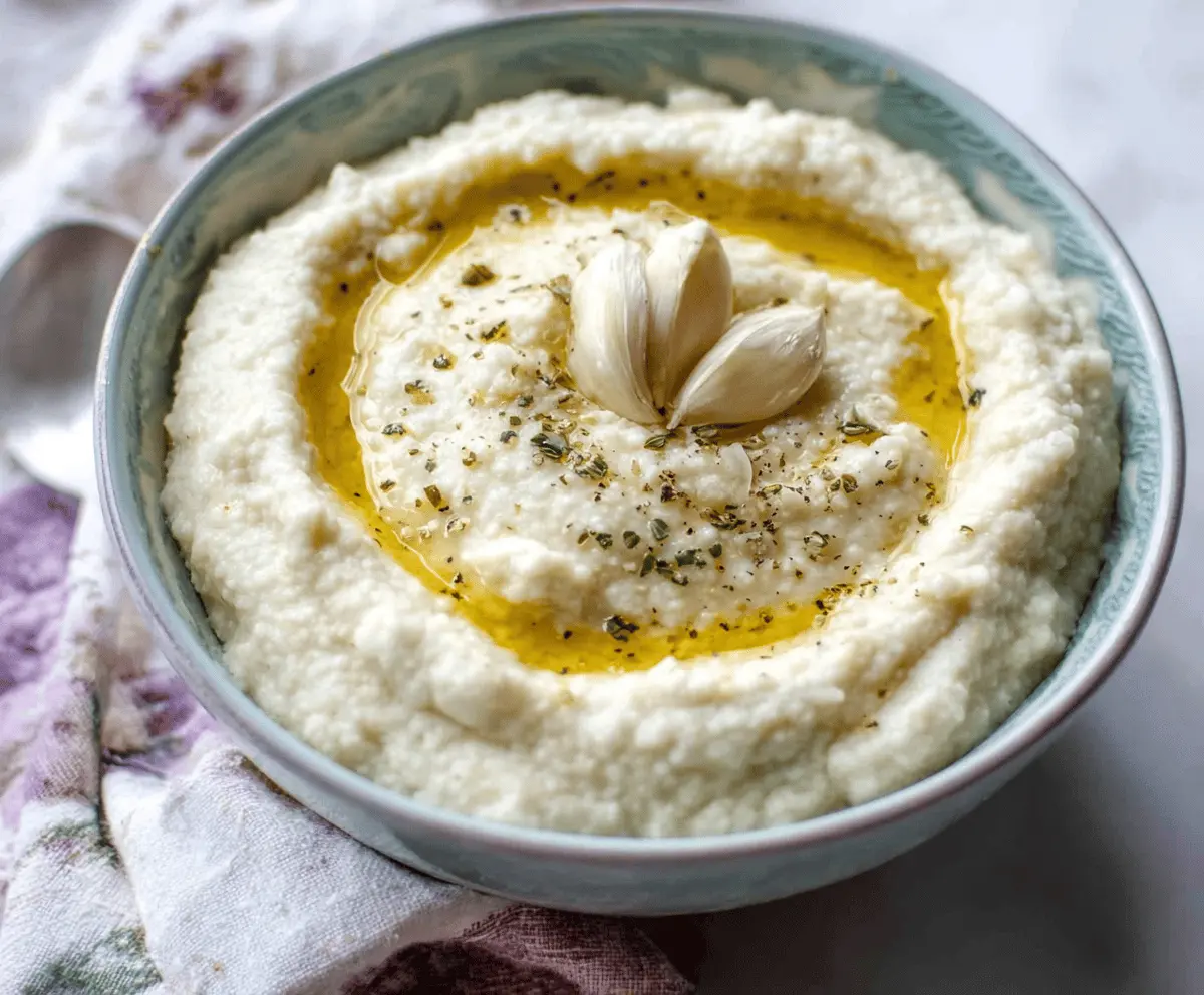 Creamy Garlic Mashed Cauliflower