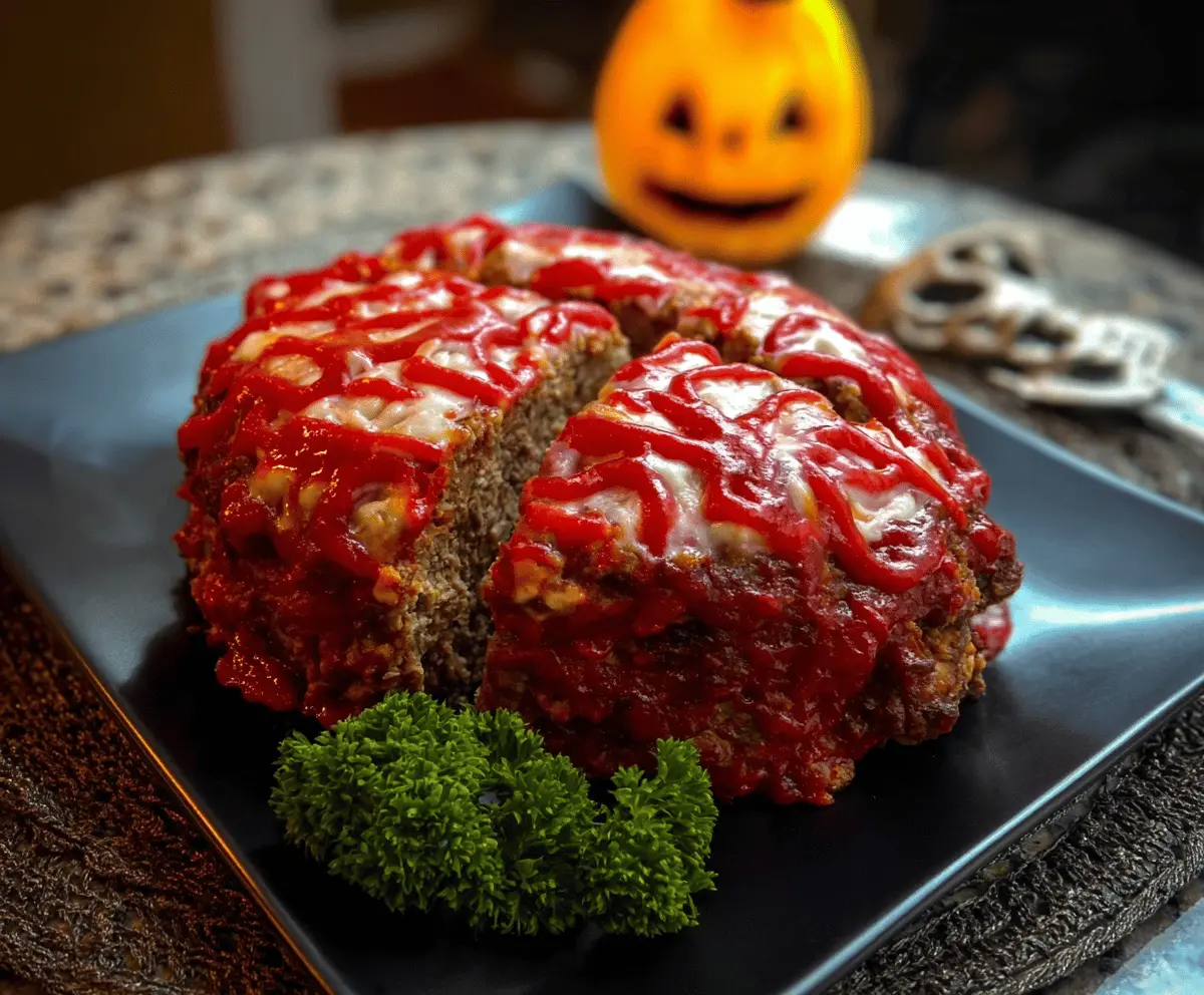 Spooky Halloween Brain Meatloaf Recipe – Easy & Delicious!