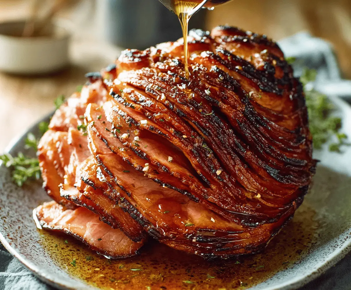 Easy Honey-Garlic Spiral Ham Recipe – Sweet & Savory Holiday Dinner