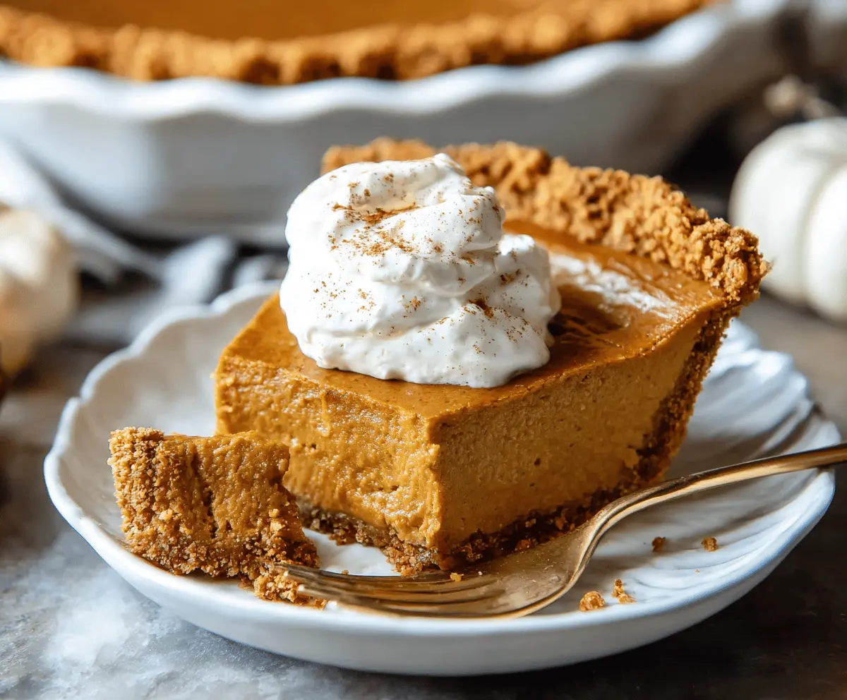 Easy Maple Pumpkin Pie with Graham Cracker Crust – Perfect Thanksgiving Dessert