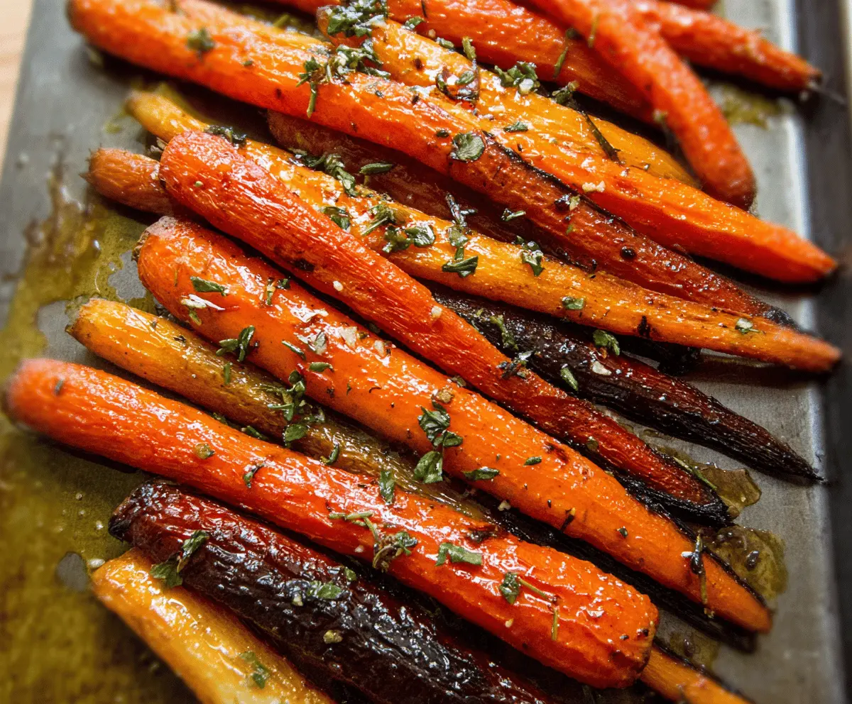 Oven-Roasted Charred Carrots with Crispy Edges and Tender Centers