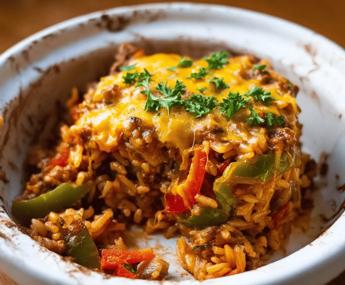 Easy Stuffed Pepper Casserole Recipe for Family Dinner