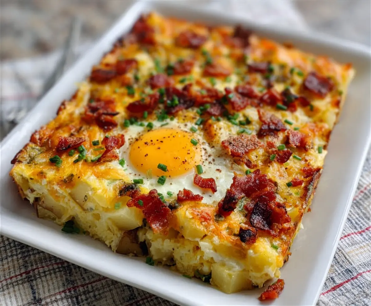 Easy Bacon Potato Egg Casserole
