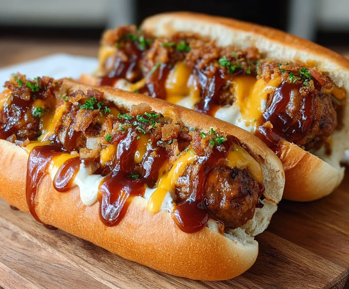 Bourbon BBQ Bacon Cheeseburger Subs