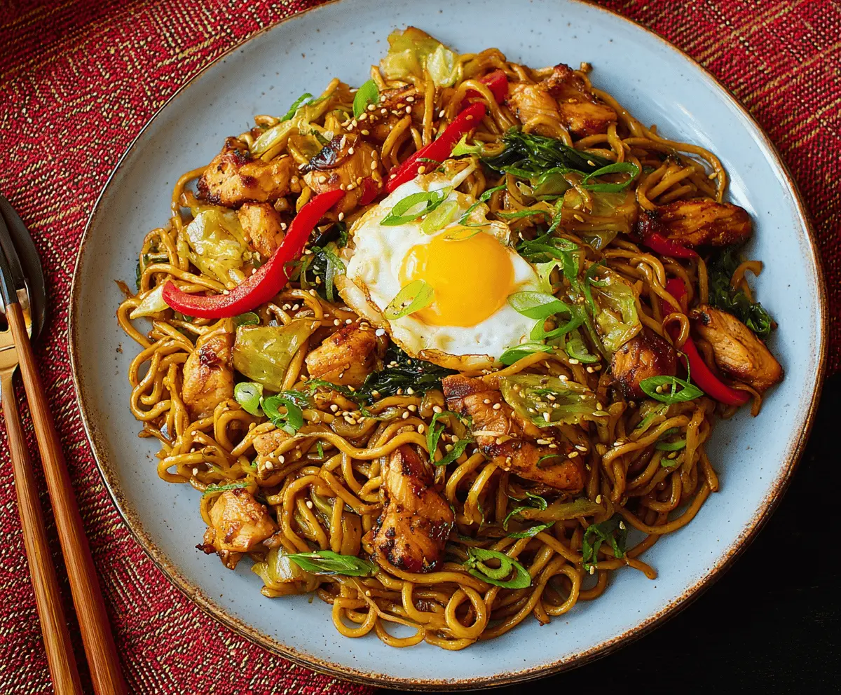 Easy Chicken Yakisoba Recipe