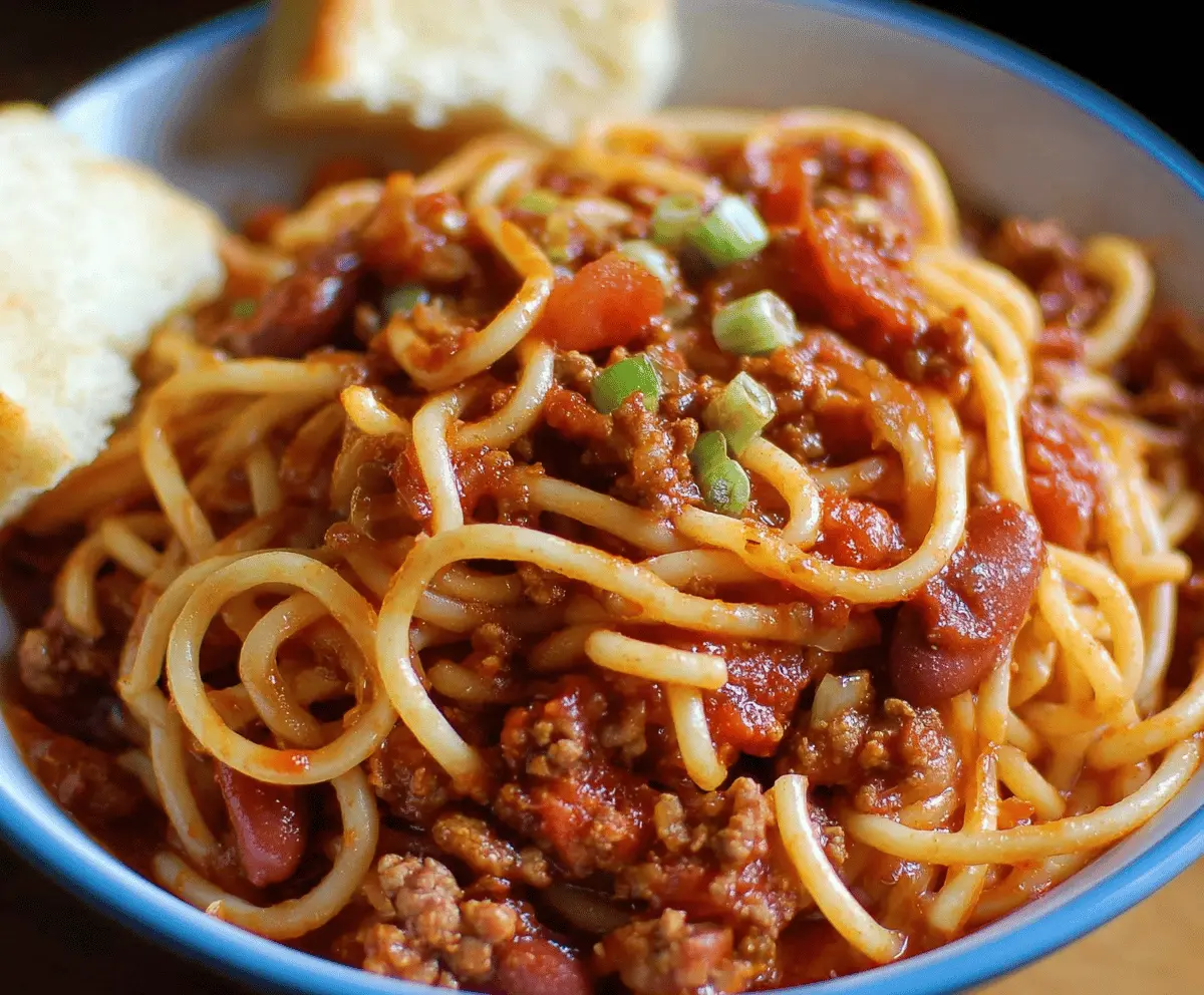Easy Chili Spaghetti Recipe