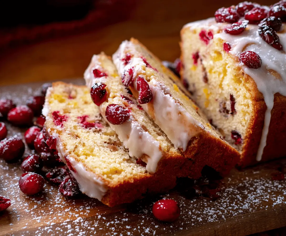 Easy Christmas Cranberry Pound Cake