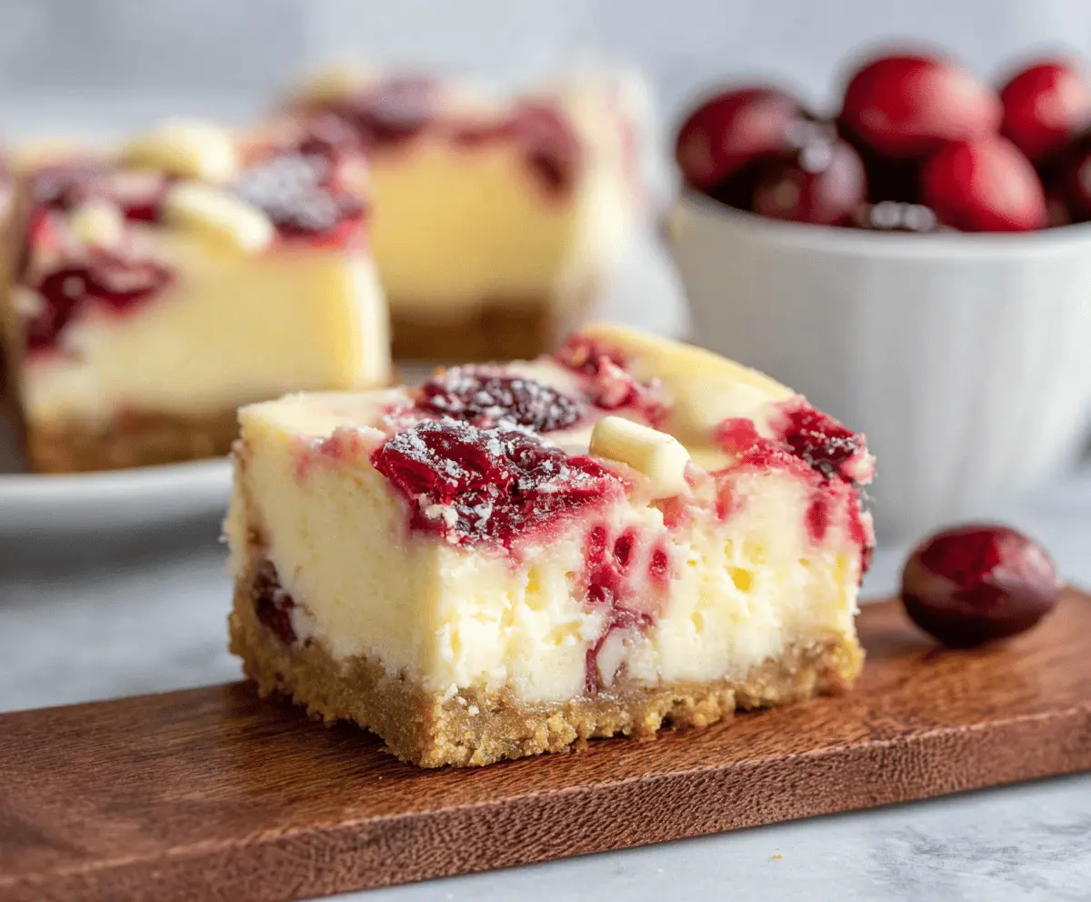 Easy Cranberry White Chocolate Bars