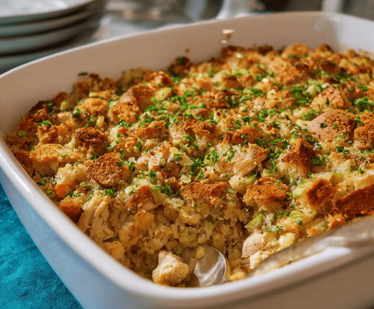Easy Chicken Stuffing Casserole Recipe