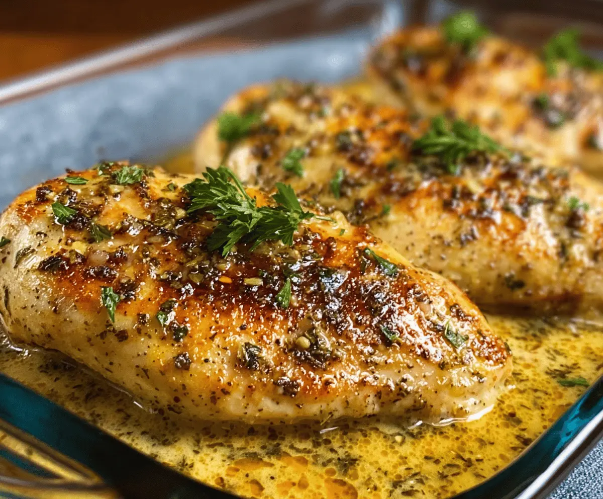 Easy Creamy Baked Asiago Chicken