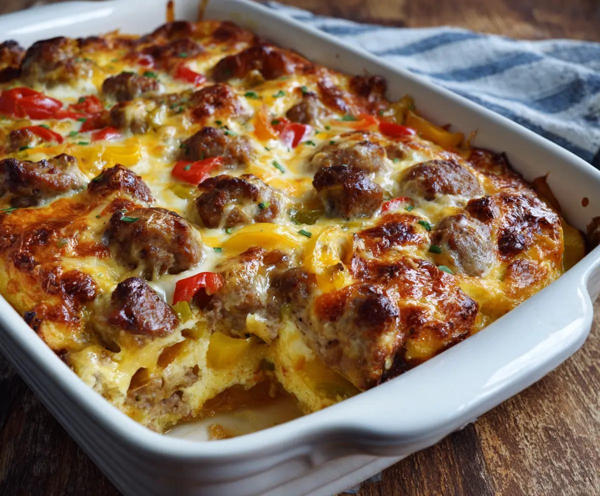 Easy Pancake Sausage Casserole