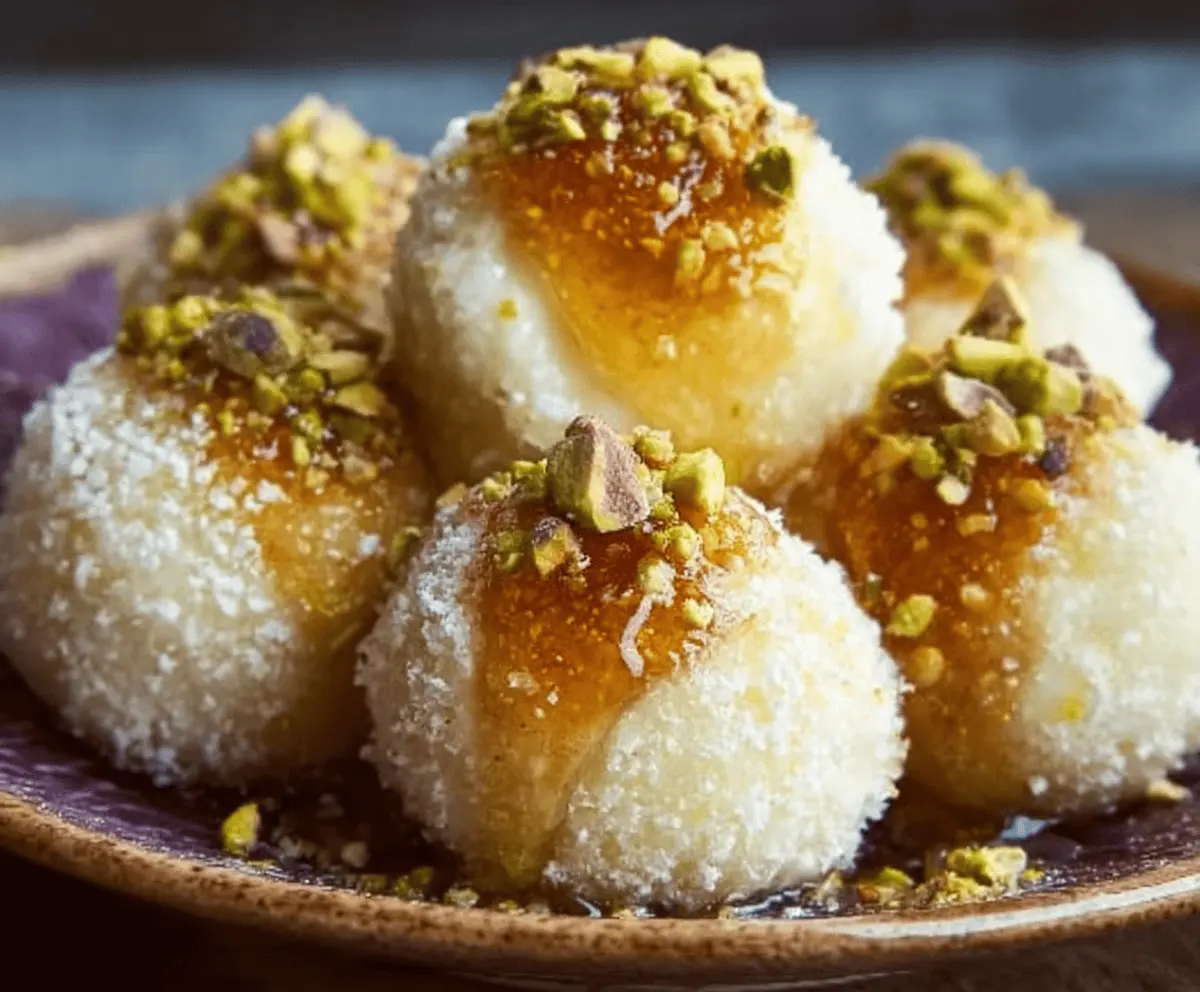 Easy Ricotta Pistachio Honey Bites