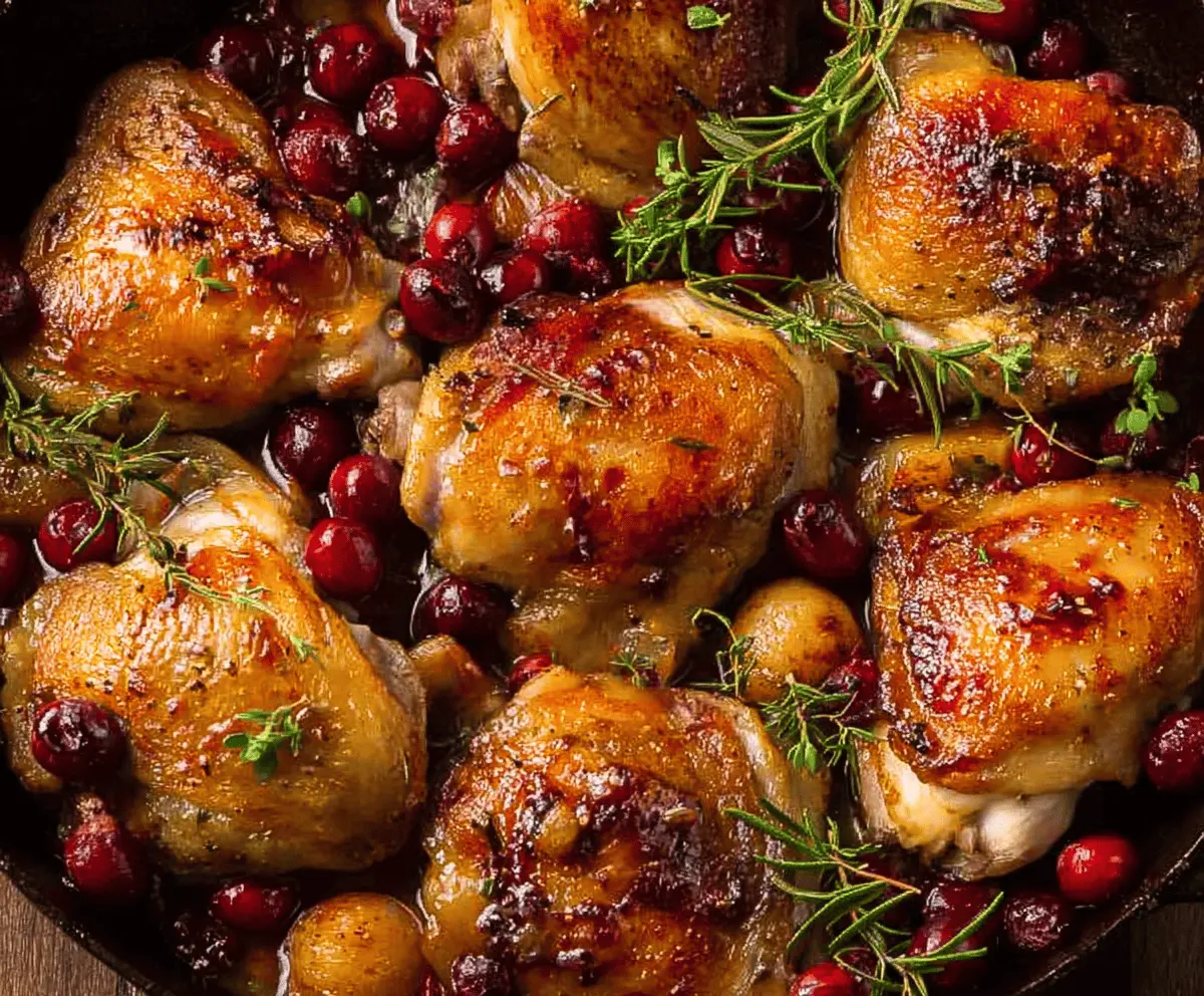 Easy Roasted Cranberry Chicken Thighs