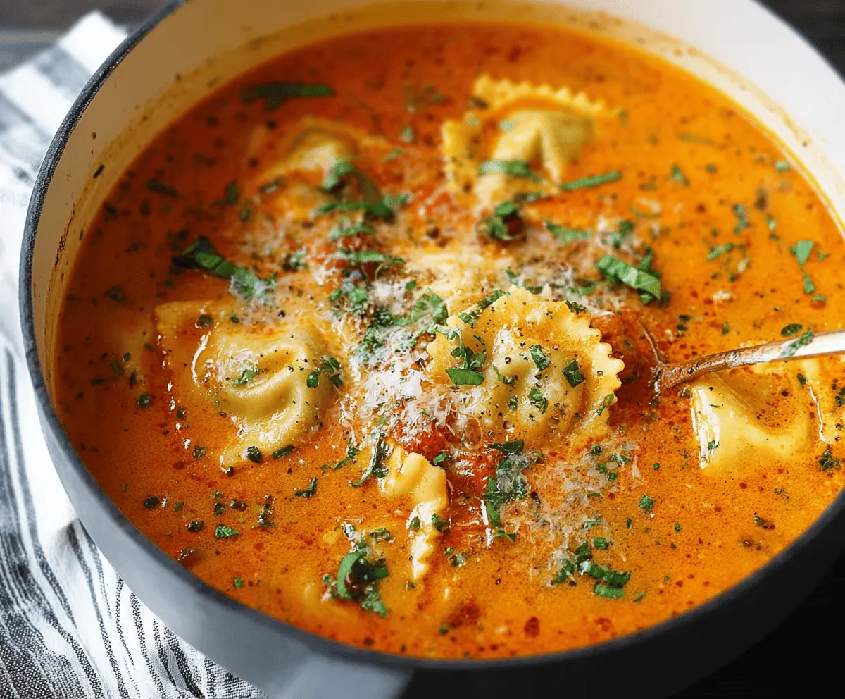 Easy One-Pot Ravioli Soup