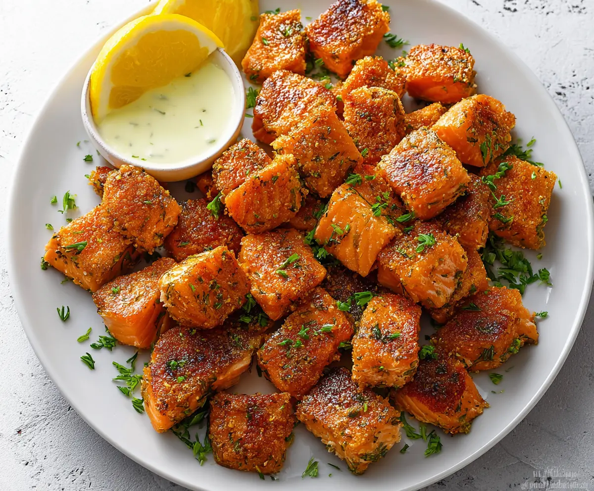 Crispy Air Fryer Salmon Bites