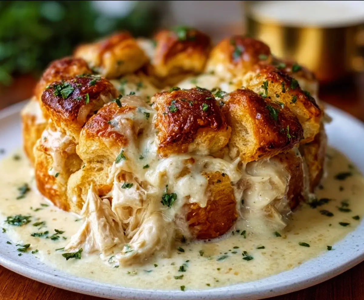 Easy Chicken Alfredo Monkey Bread