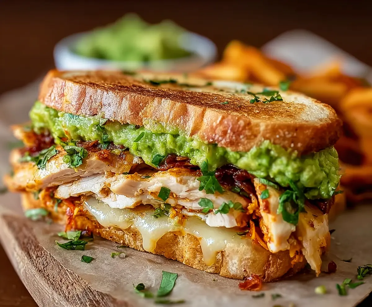 Easy Chicken Avocado Melt Sandwich