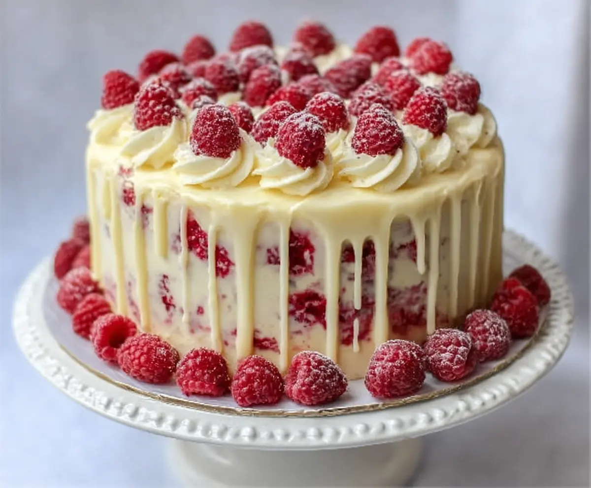 White Chocolate Raspberry Dream Cake