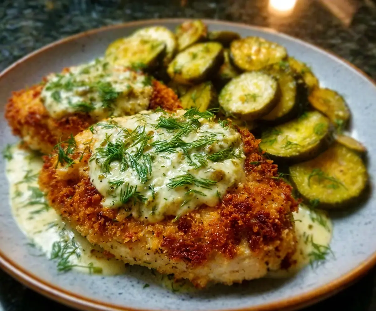 Crispy Dill Pickle Parmesan Chicken