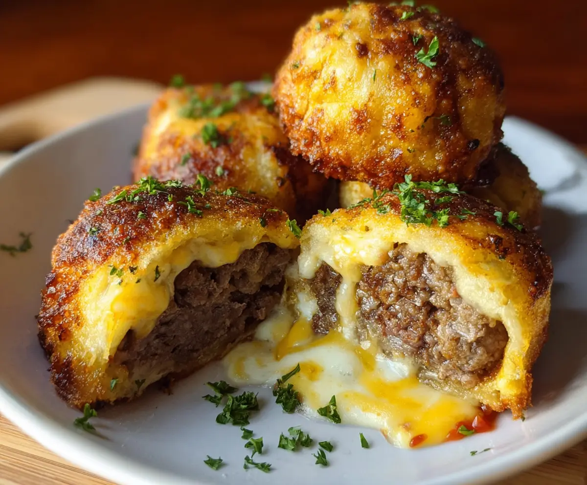 Easy Garlic Parmesan Cheeseburger Bombs