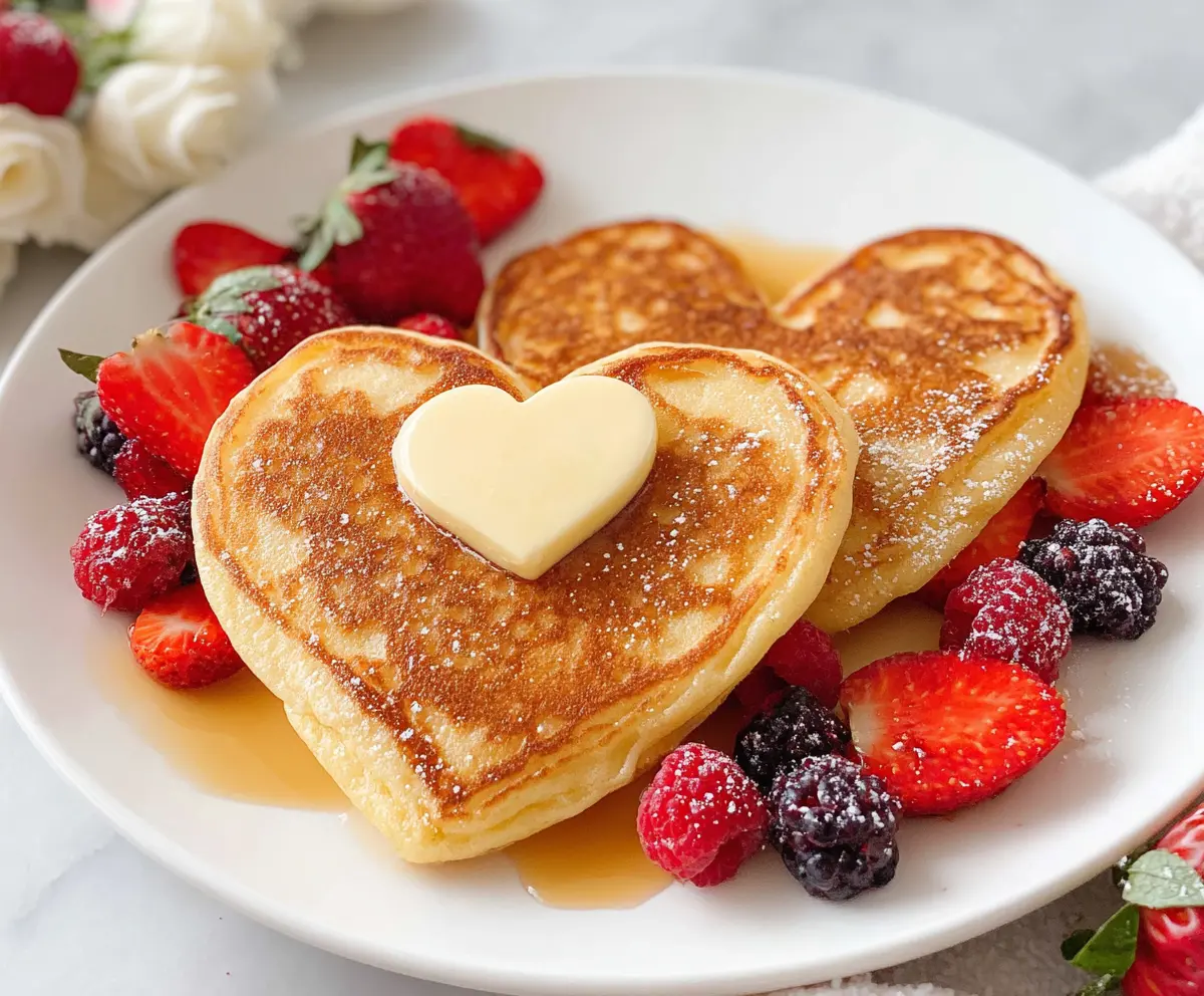 Cute Heart-Shaped Pancakes Recipe