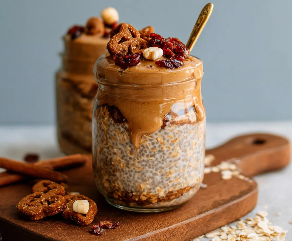 High Protein Gingerbread Overnight Oats