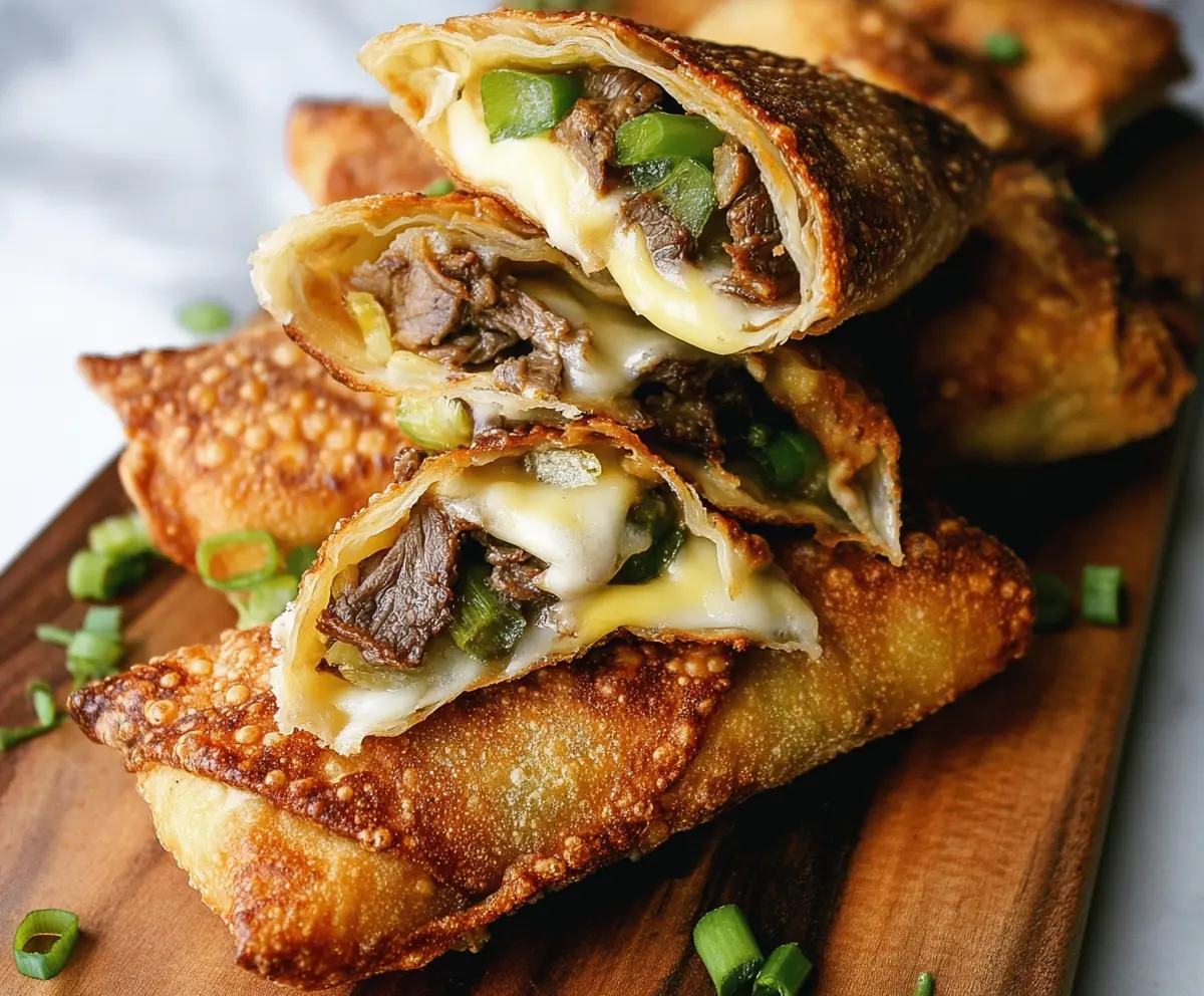 Crispy Philly Cheesesteak Egg Rolls