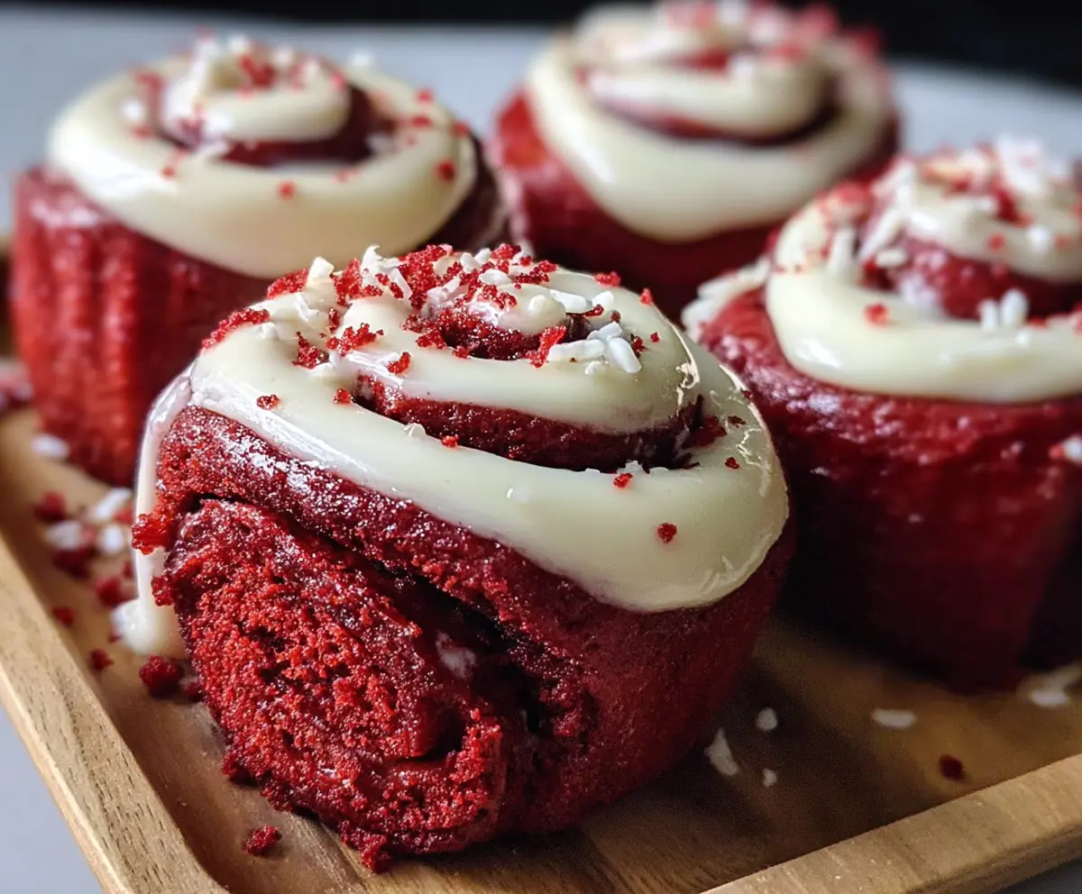 Easy Red Velvet Cinnamon Rolls