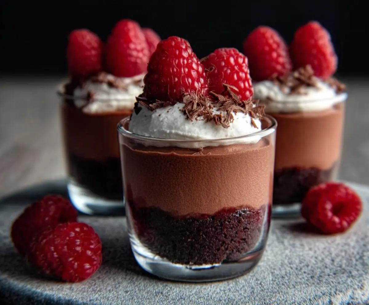 Easy Chocolate Raspberry Mousse Cups
