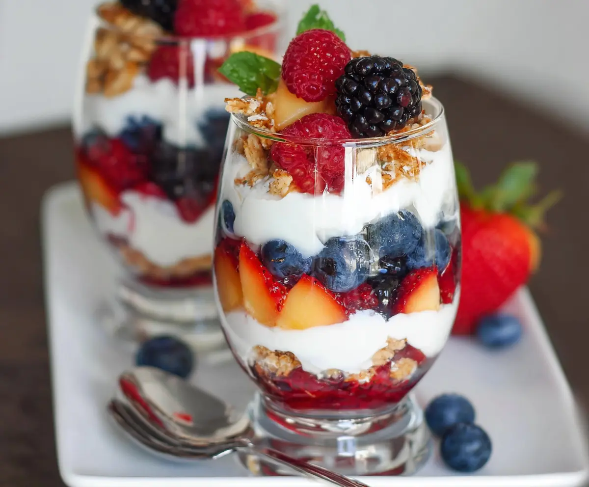 Easy Greek Yogurt Berry Parfaits