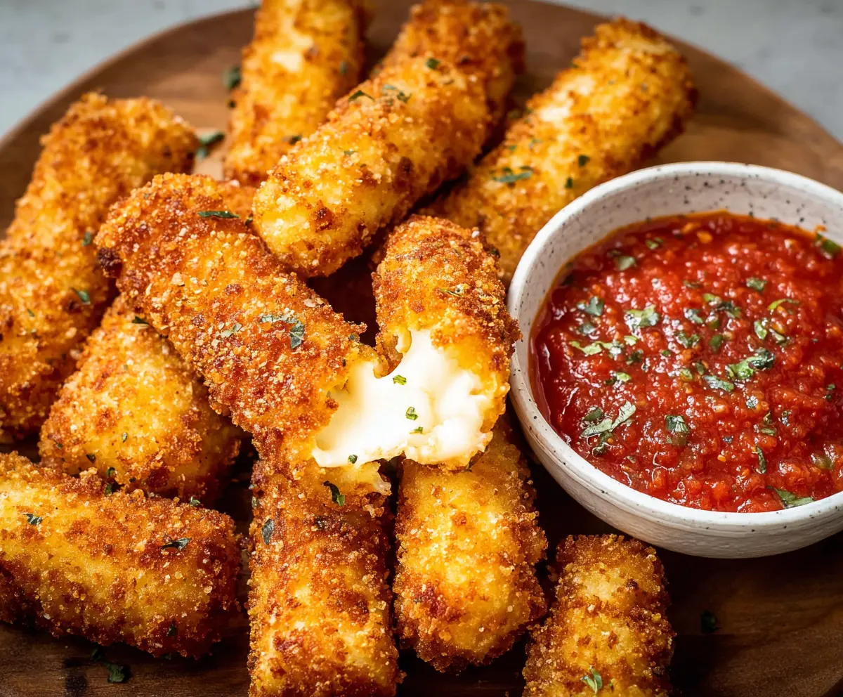 Crispy Homemade Mozzarella Sticks
