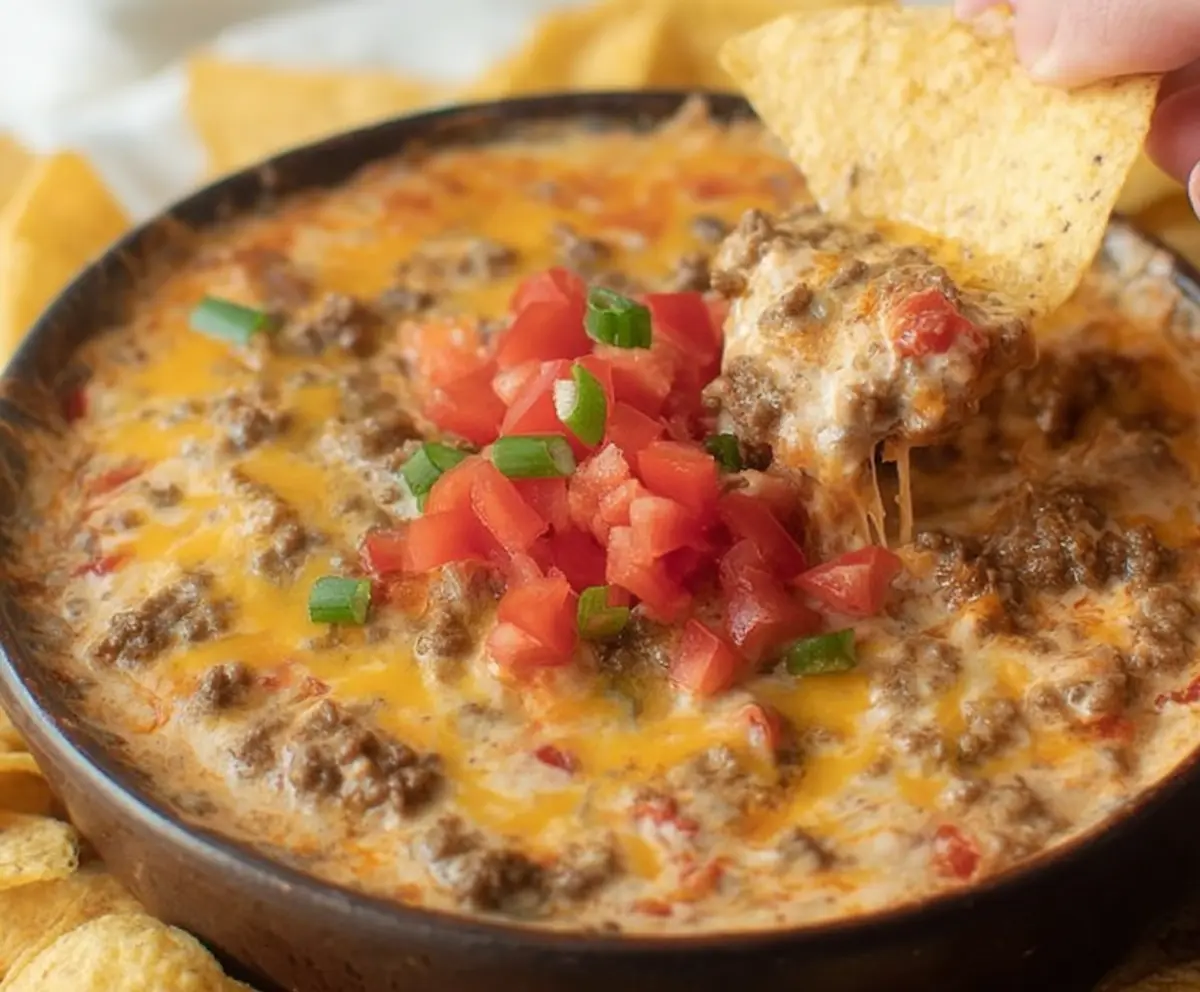 Rotel dip with ground beef