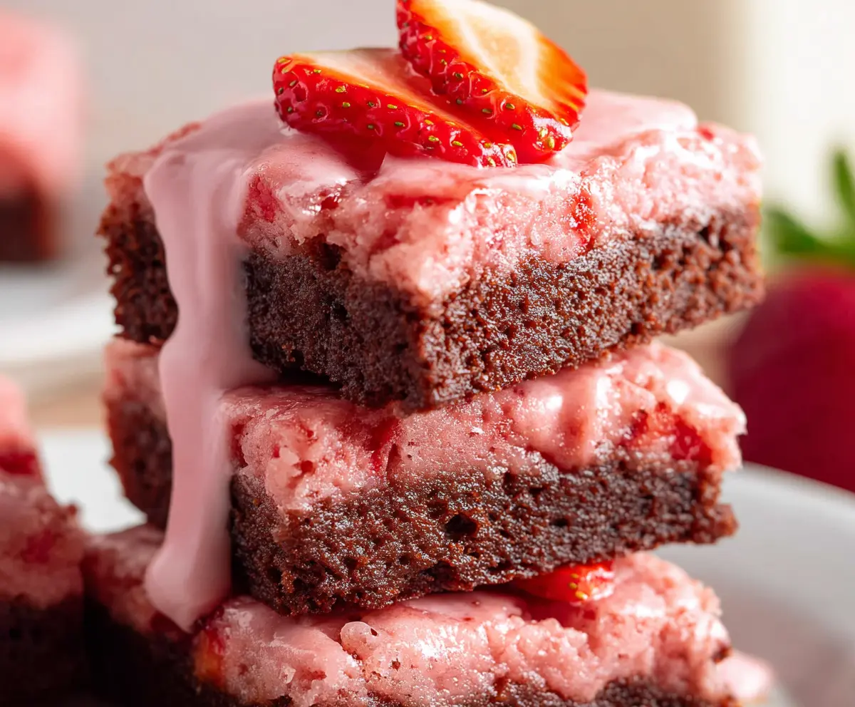 Delicious Strawberry Brownies Recipe