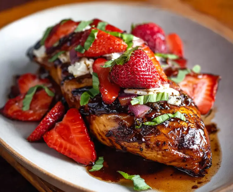 Balsamic Glazed Chicken with Strawberries