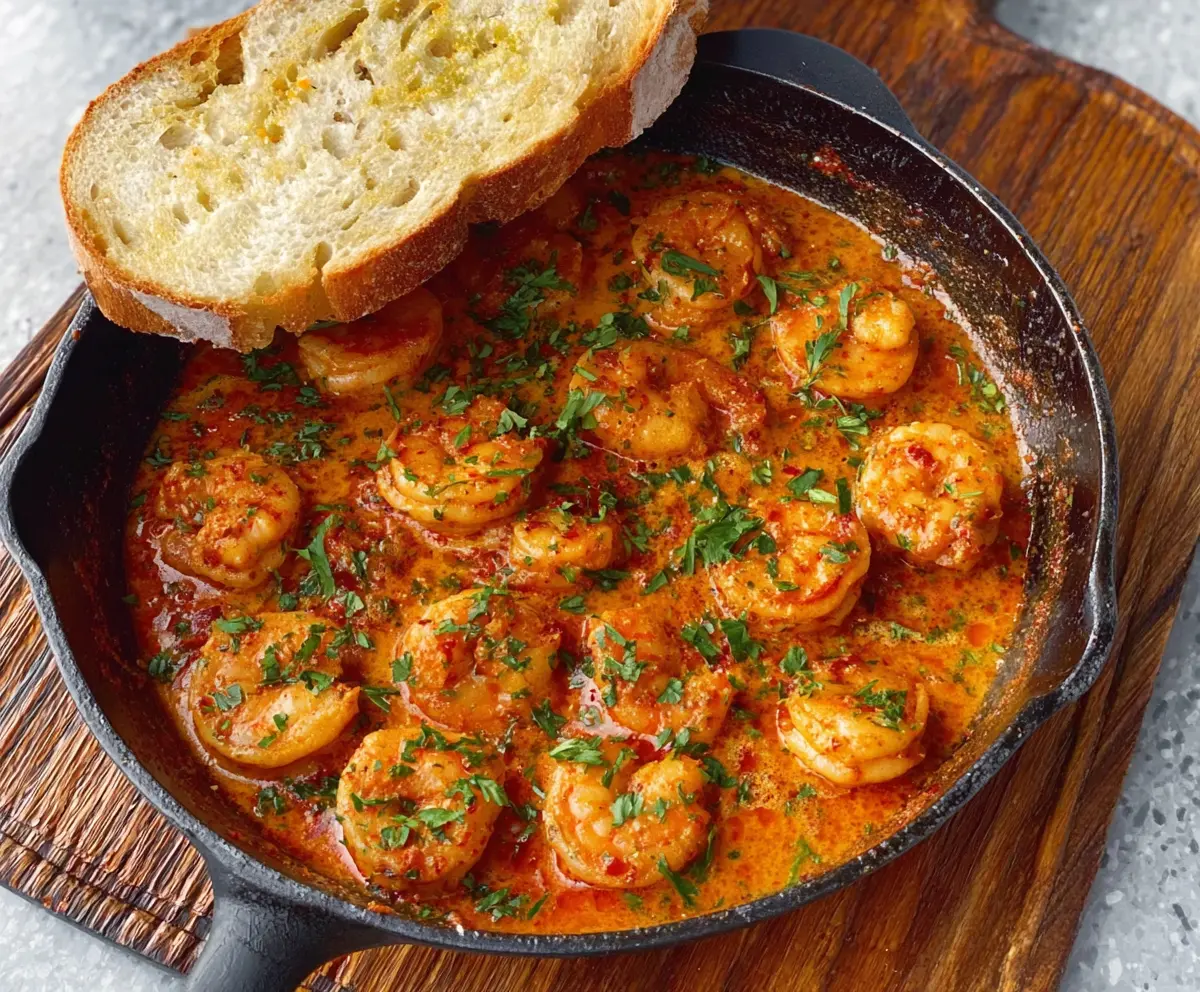 Creamy Garlic-Paprika Shrimp Skillet