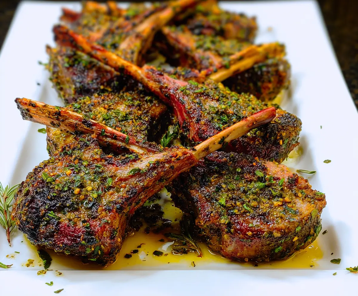 Garlic Herb Crusted Lamb Chops