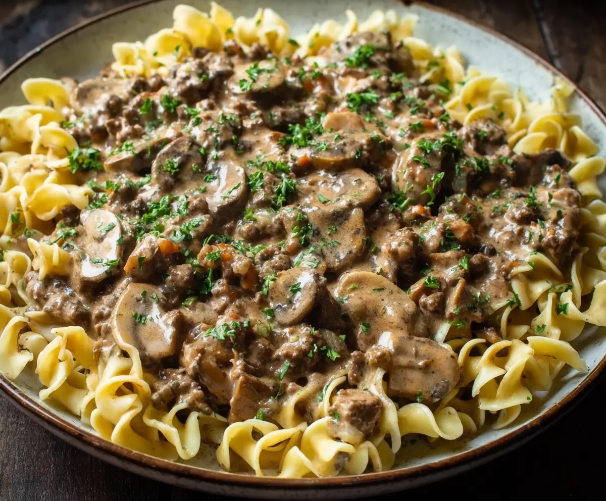 Easy Ground Beef Stroganoff