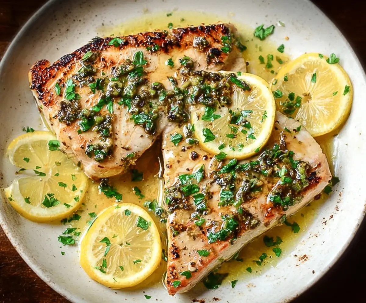 Easy Oven-Baked Swordfish with Lemon Butter