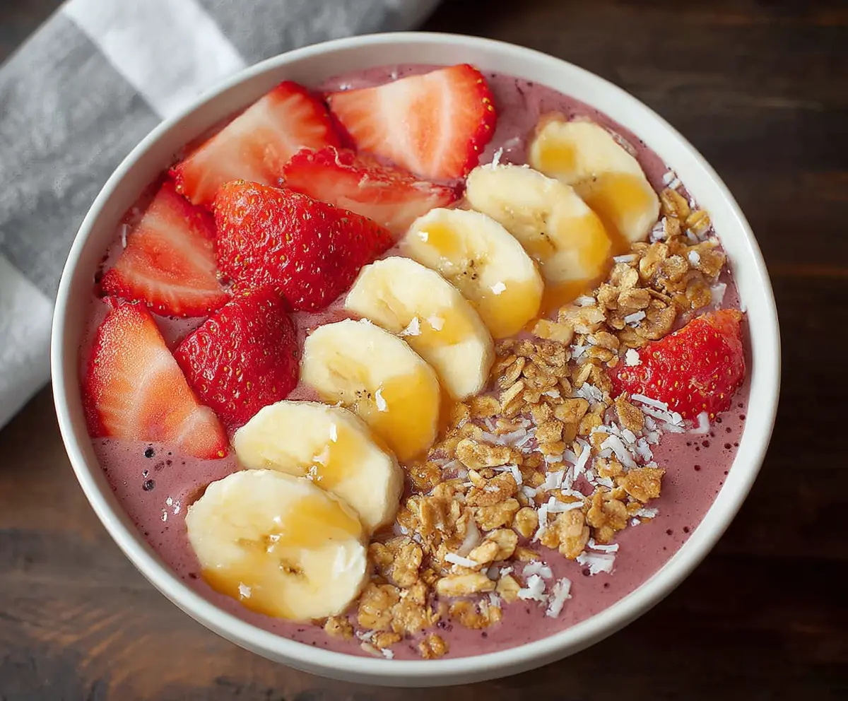 Strawberry Banana Smoothie Bowl Recipe