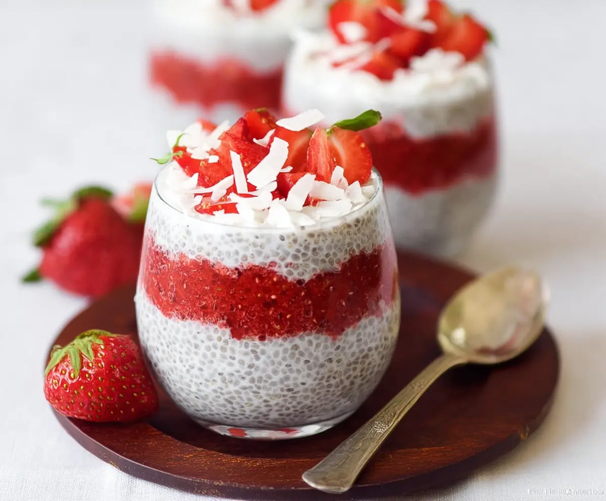 Easy Strawberry Coconut Chia Pudding