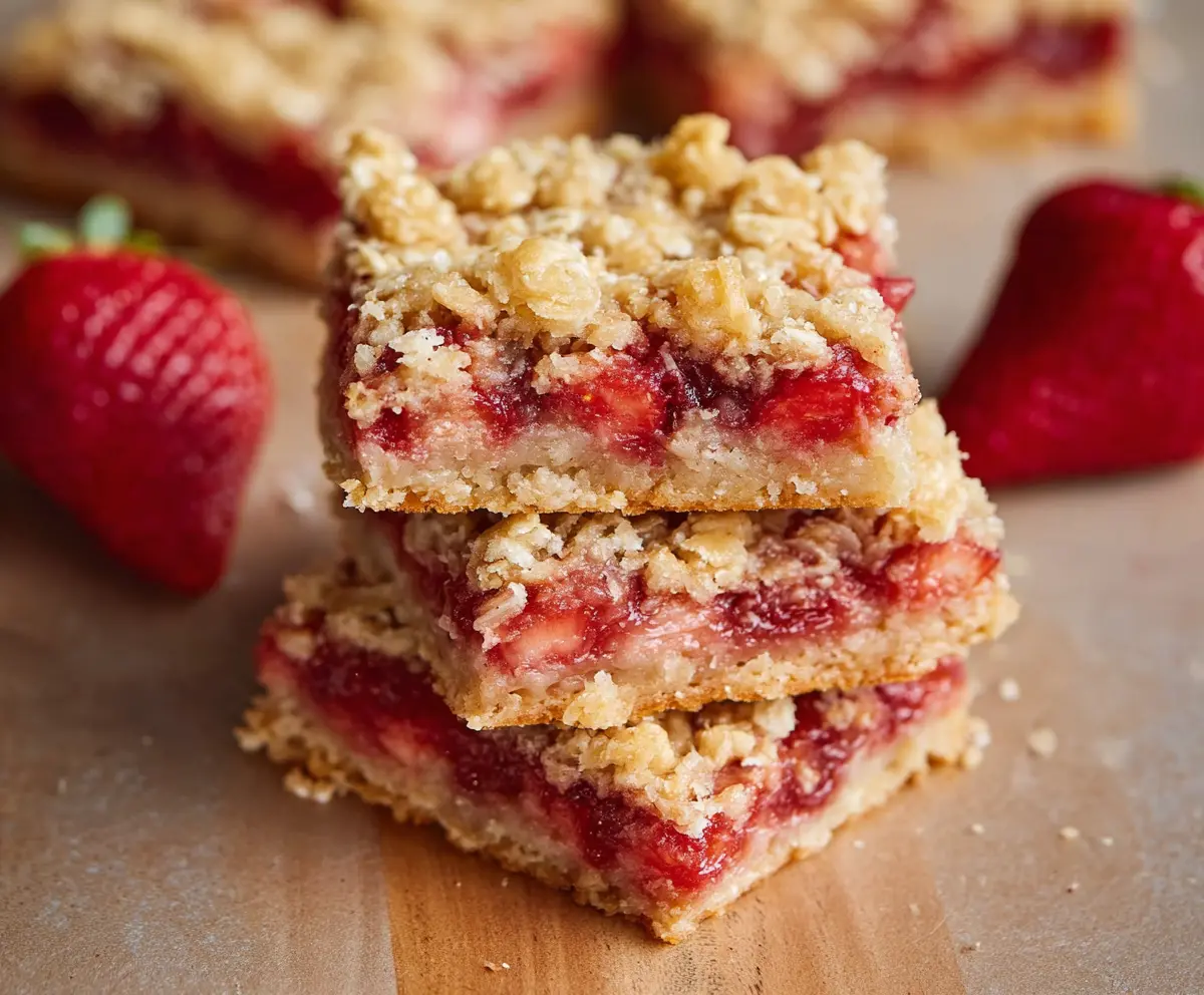 Easy Strawberry Oatmeal Bars Recipe