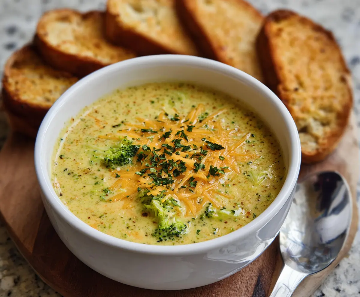Easy Broccoli Cheddar Soup Recipe