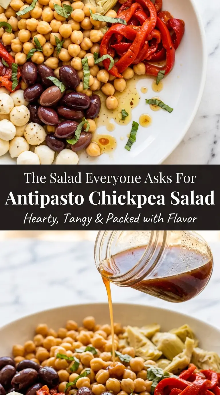 Antipasto Chickpea Salad hearty briny