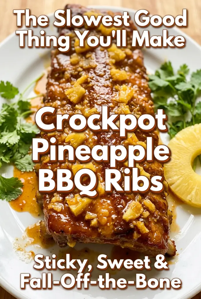 Crockpot Pineapple BBQ Ribs